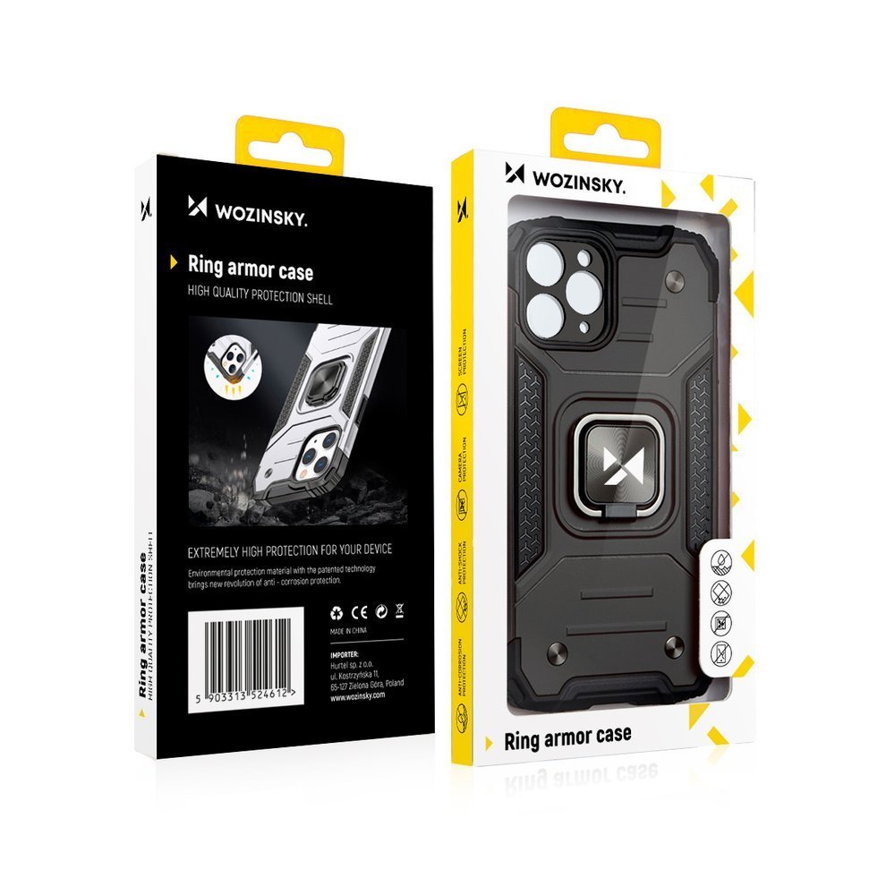 Pouzdro Wozinsky Ring armor pro Apple iPhone 12 Pro Max -Černá