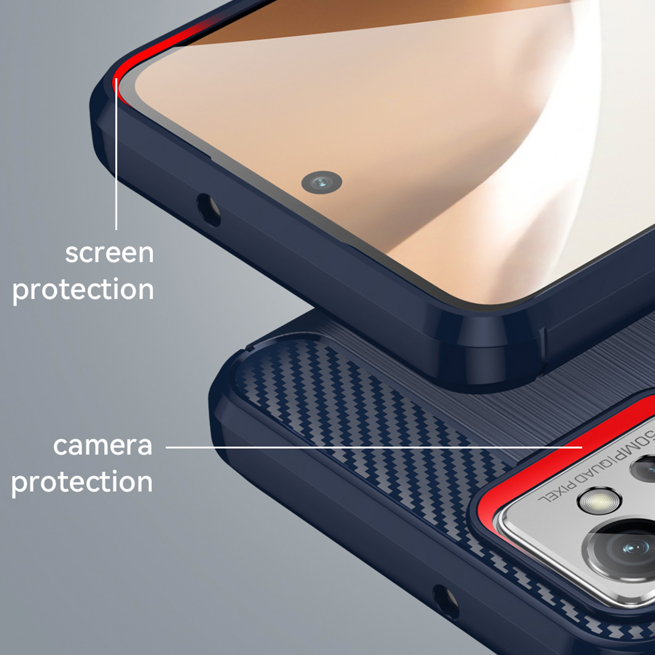 Pouzdro Carbon Shield pro Honor 7X - Černá