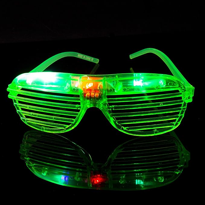 Svítící brýle LED - Zelená