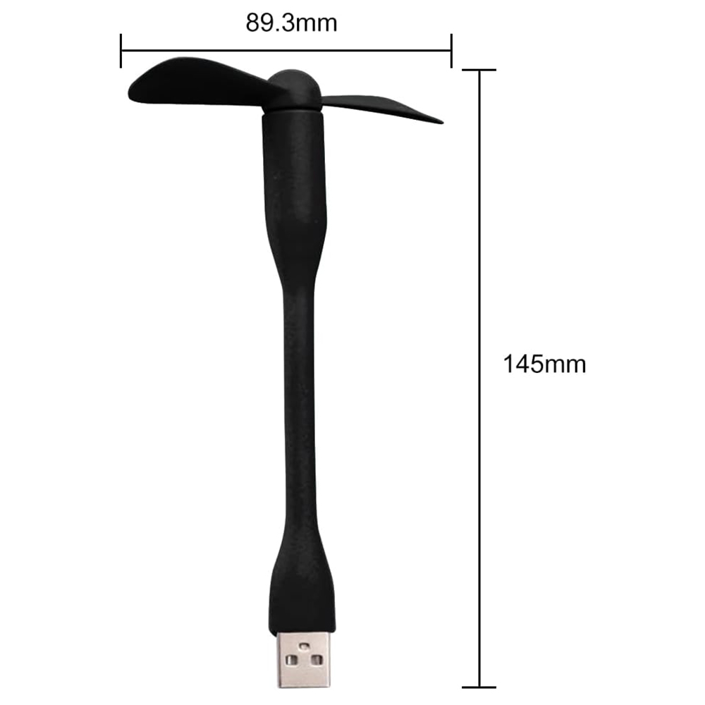 Mini USB ventilátor (TUF1) - 5V - Bílá