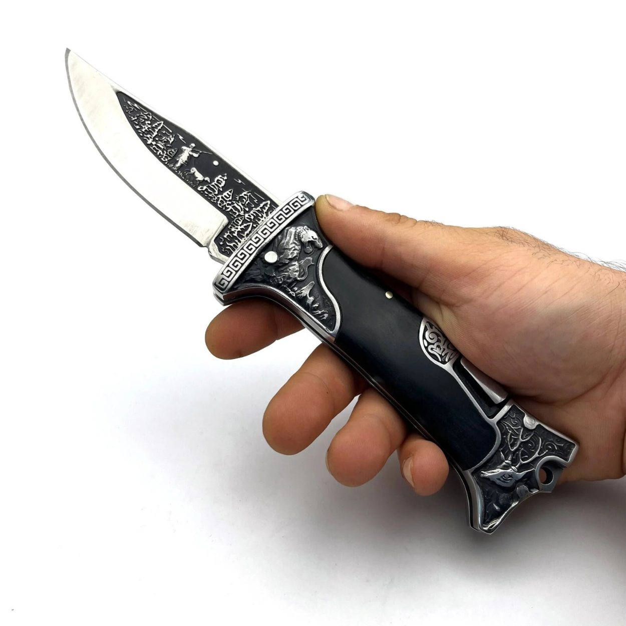 Outdoorový zavírací nůž KB3188 - Černá / 2. jakost
