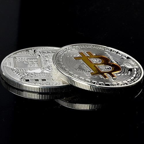 Mince Bitcoin - Stříbrná