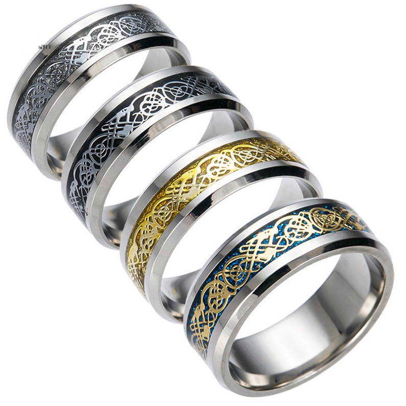 Prsten AD-3623 - Stříbrná/Modrá/62mm