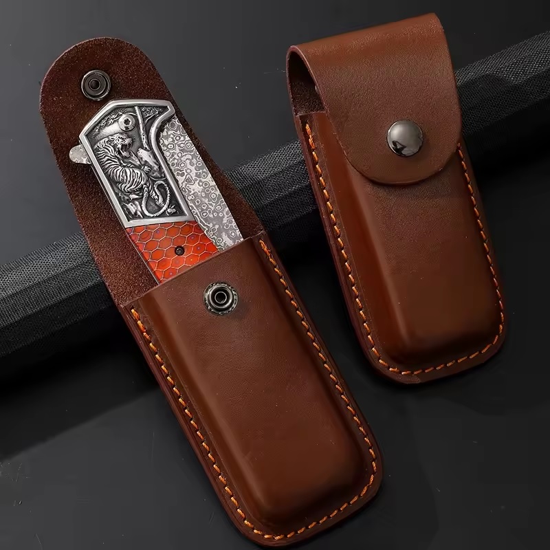 Damaškový outdoorový zavírací nůž CO-42105 DA3244 - Modrá / 2. jakost