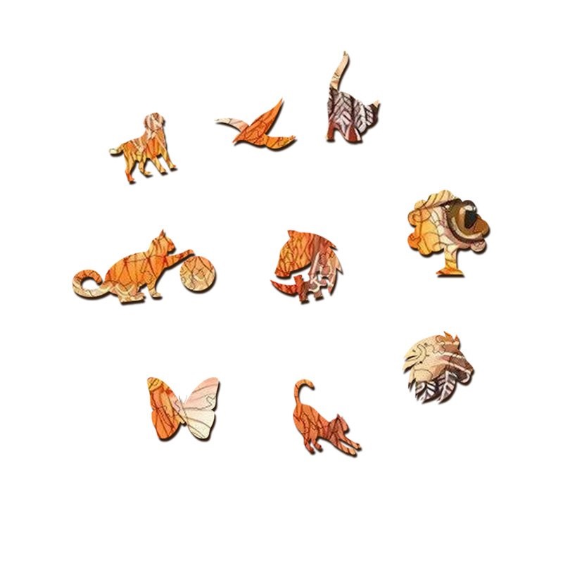 Dřevěné puzzle-Katze/S