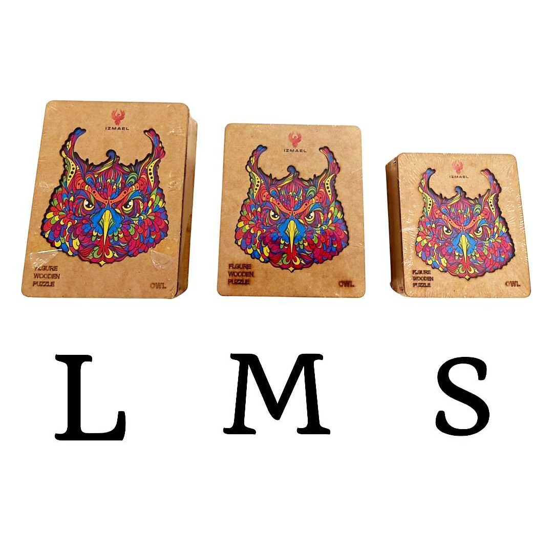 Dřevěné puzzle - Owl/M