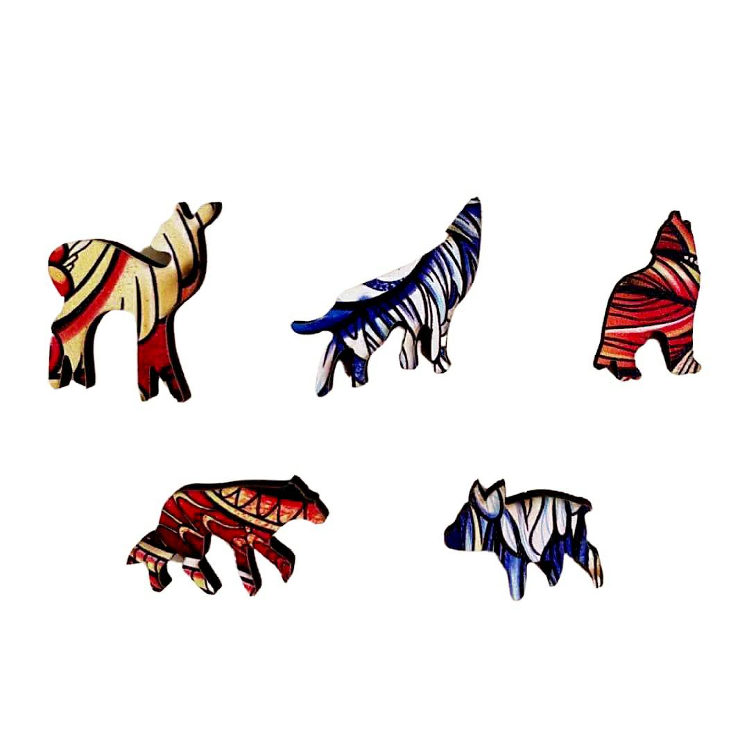 Dřevěné puzzle - Tiger/L