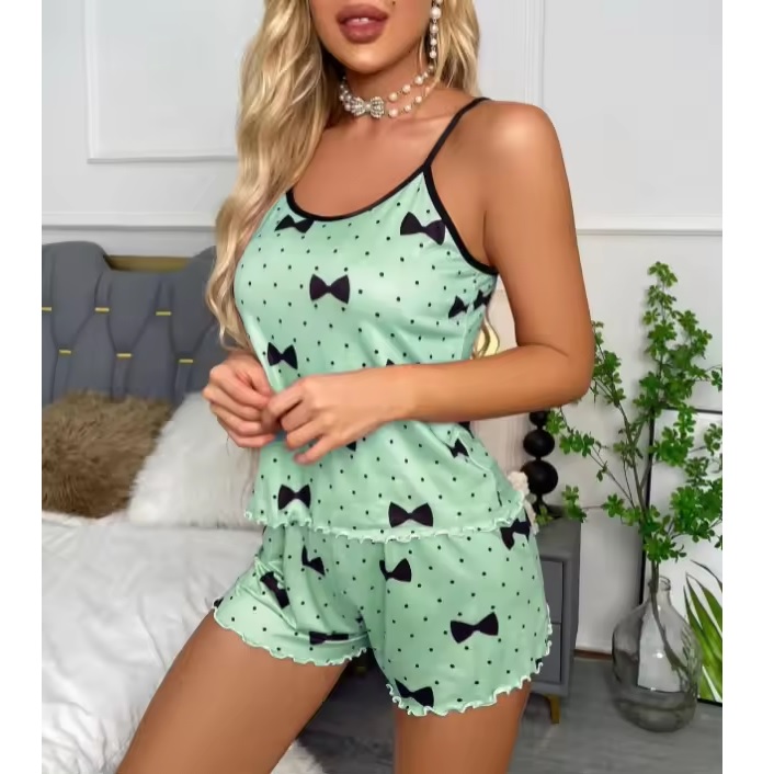 Krátké dámské pyžamo BO - 30580 - Zelená / XXL