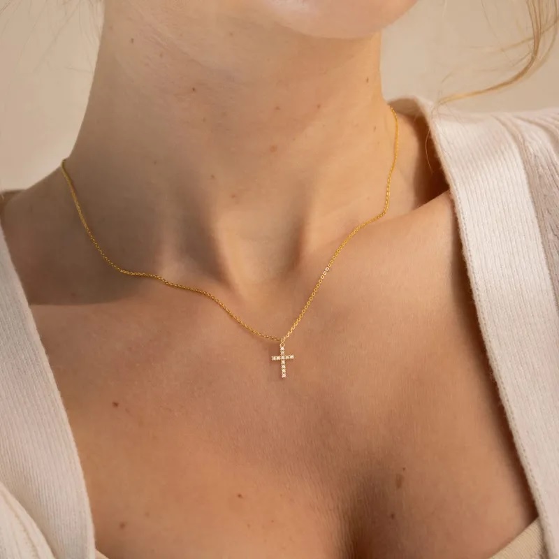 Náhrdelník Small Cross - Stříbrná