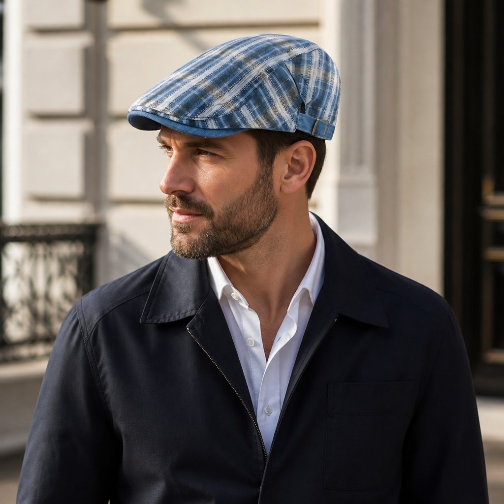 Pánský baret PR-25631 - Modrá