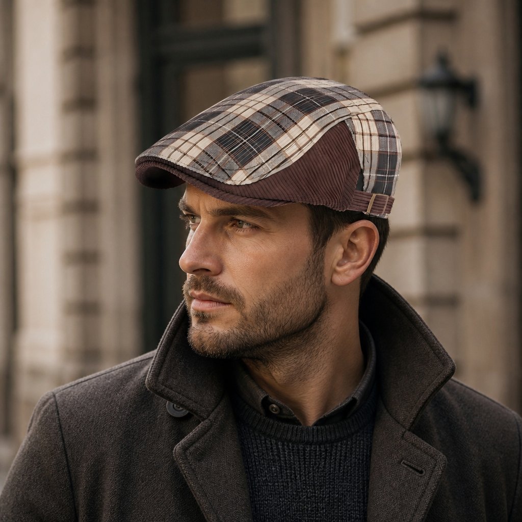 Pánský baret FO-26013 - Hnědá